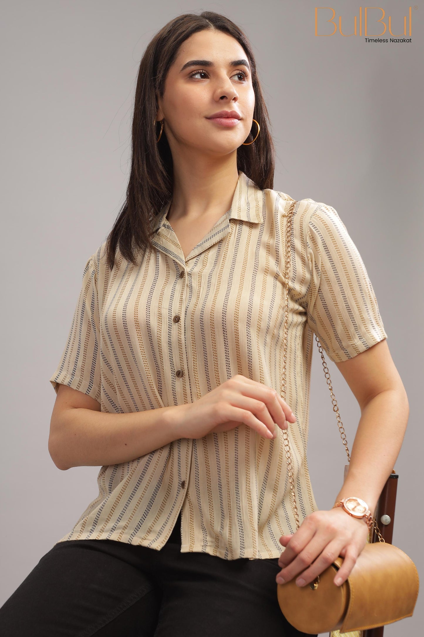 Beyonce Rayon Beige Top