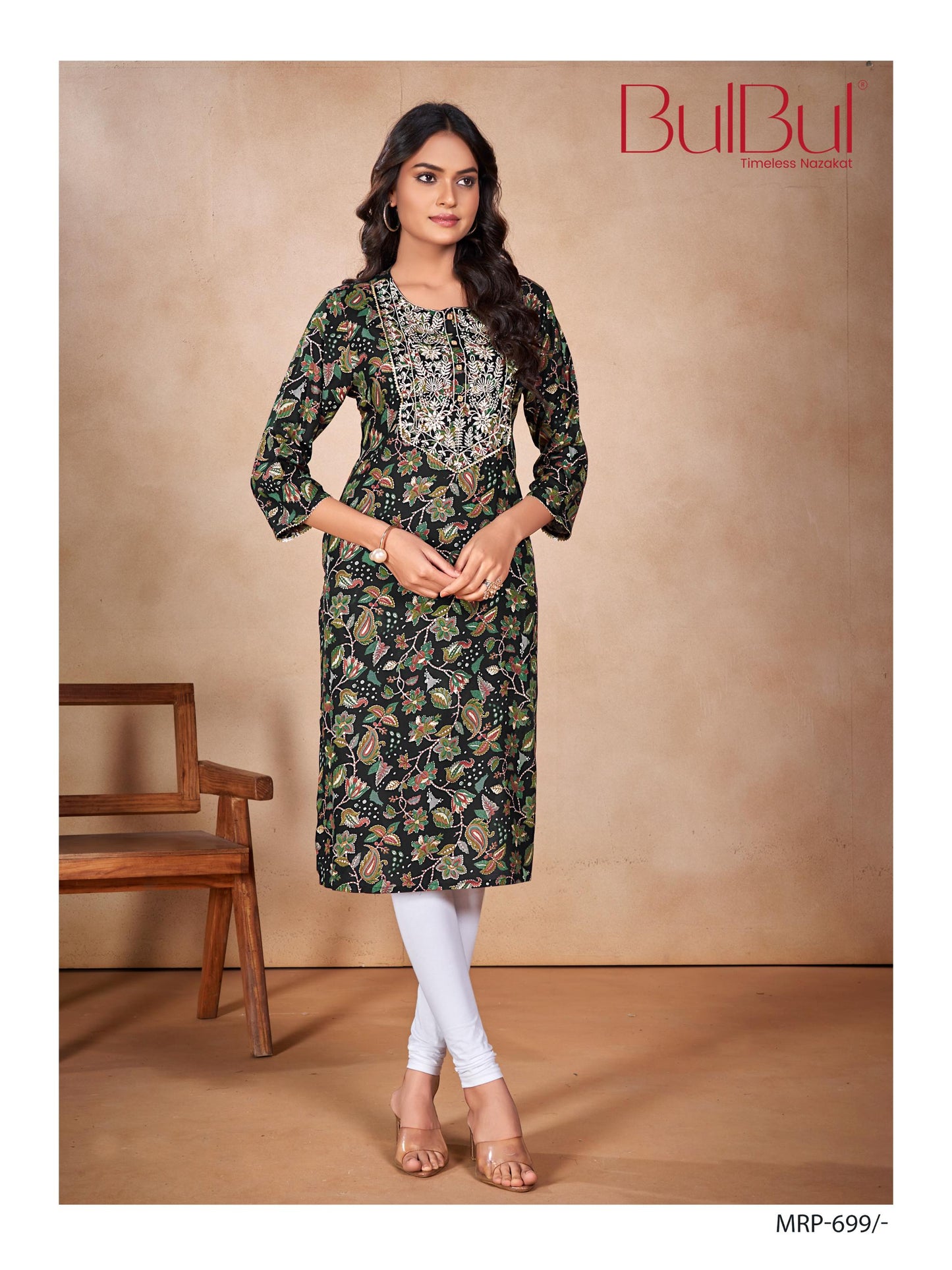 Rayon Black Elegance Kurti