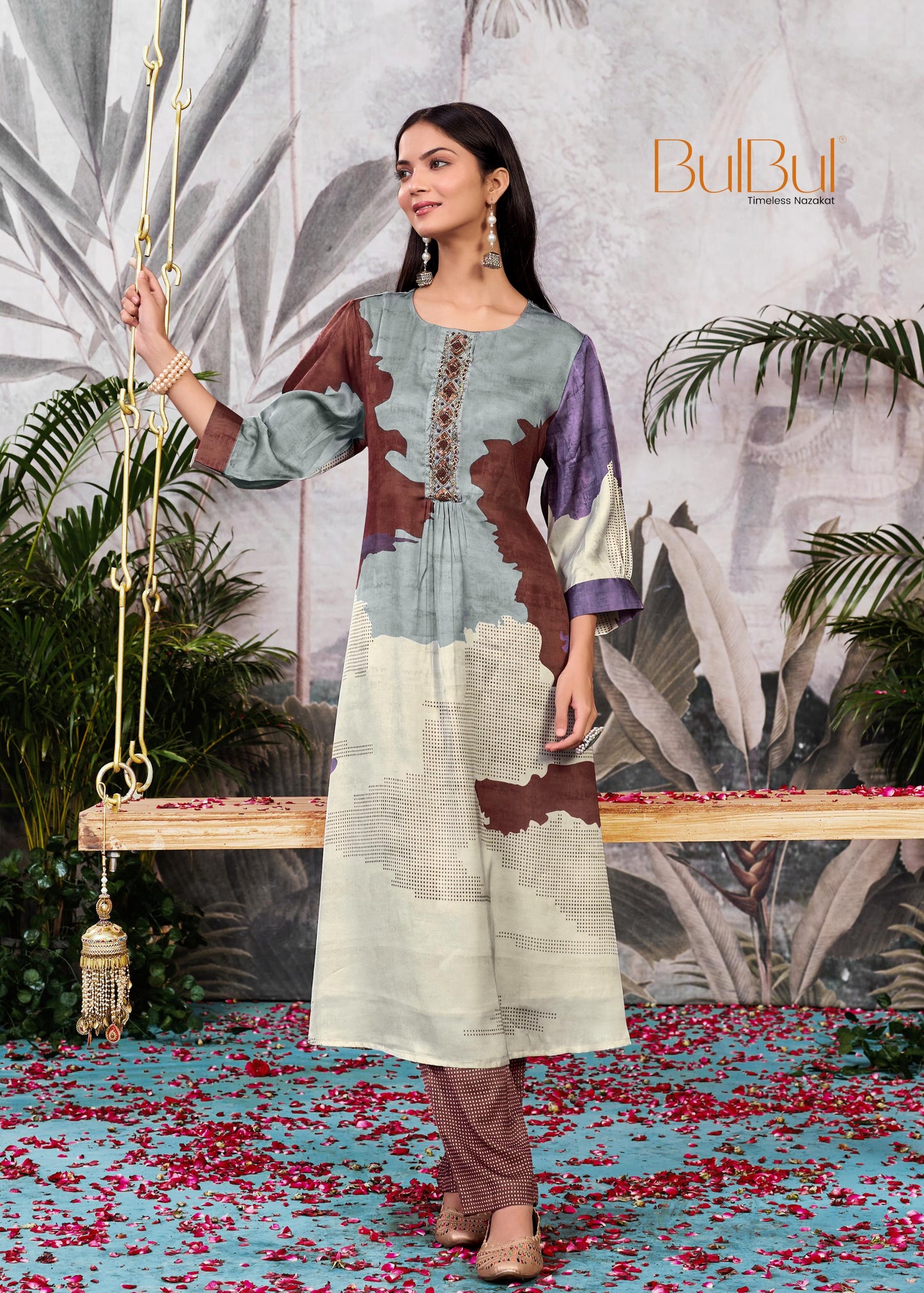 Tanya Silk Purple Kurta Set