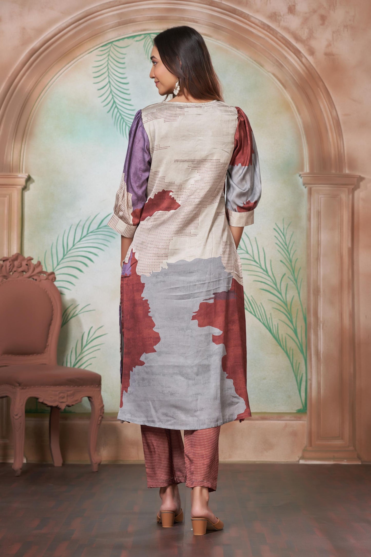 Tanya Silk Purple Kurta Set