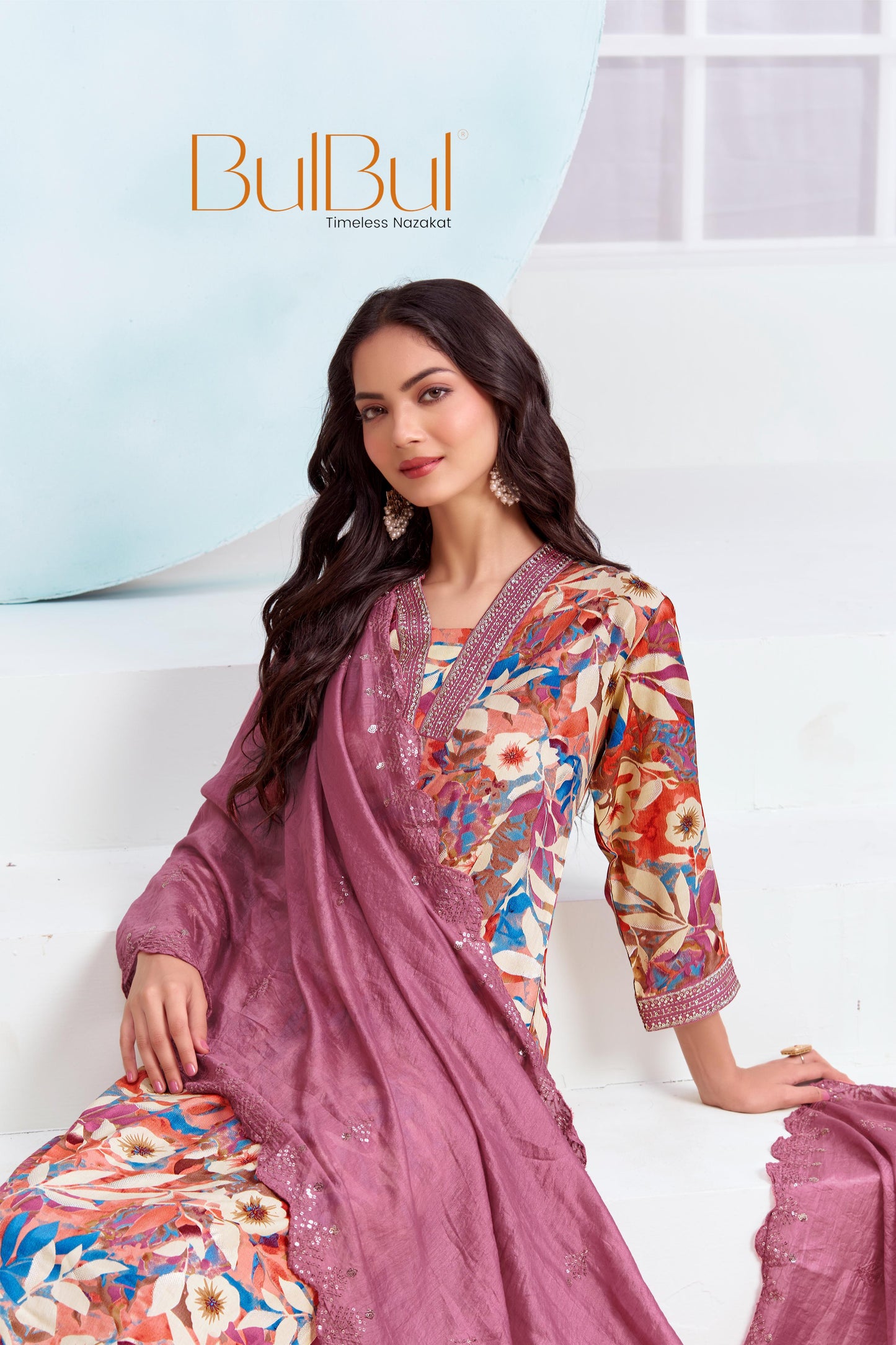 Aafiya Muave Kurta Set with Dupatta