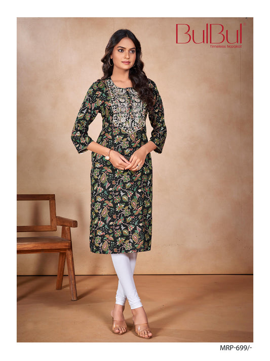 Rayon Black Elegance Kurti