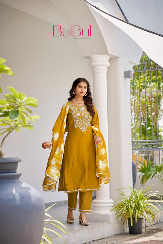 Shreya Mustard Kurta Set with Dupatta