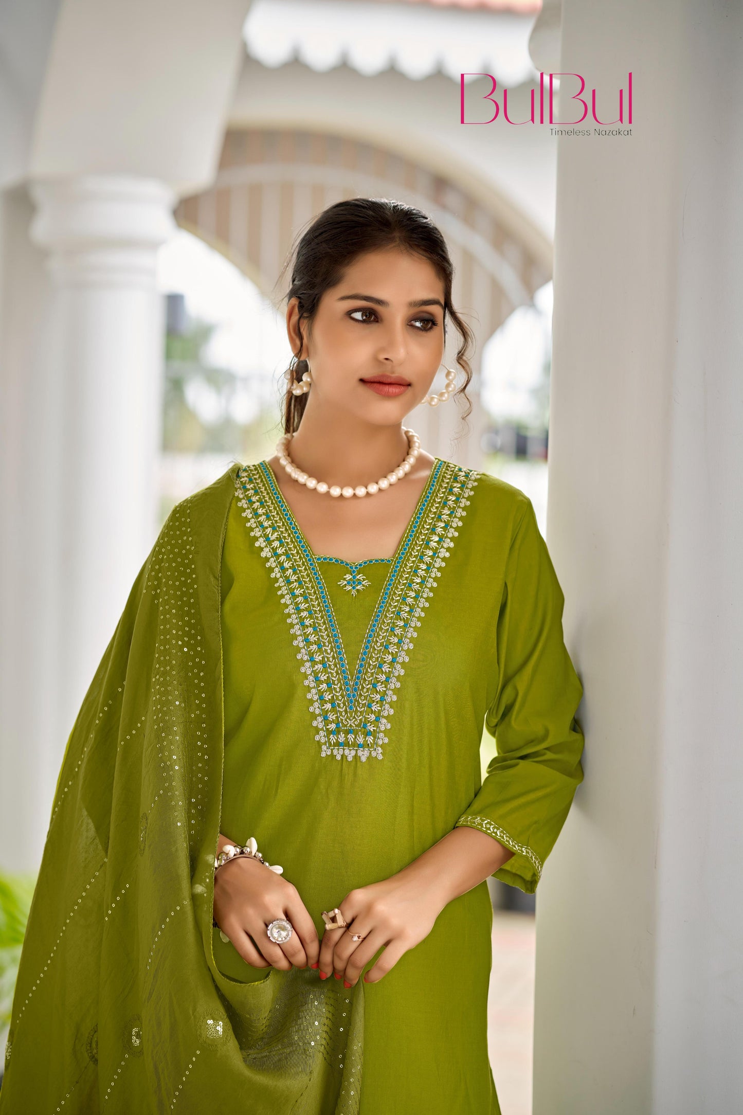 Tapasya Silk Green Kurta Set with Dupatta