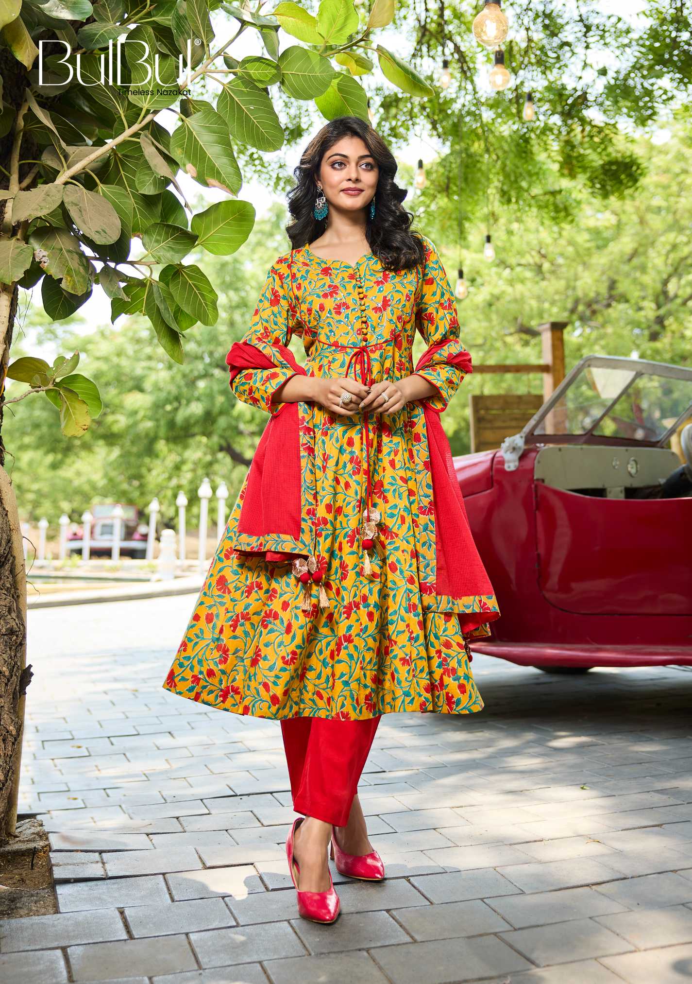 Anupama Cotton Mustard Kurta Set with Dupatta