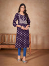 Soft Rayon Purple Charm Kurti