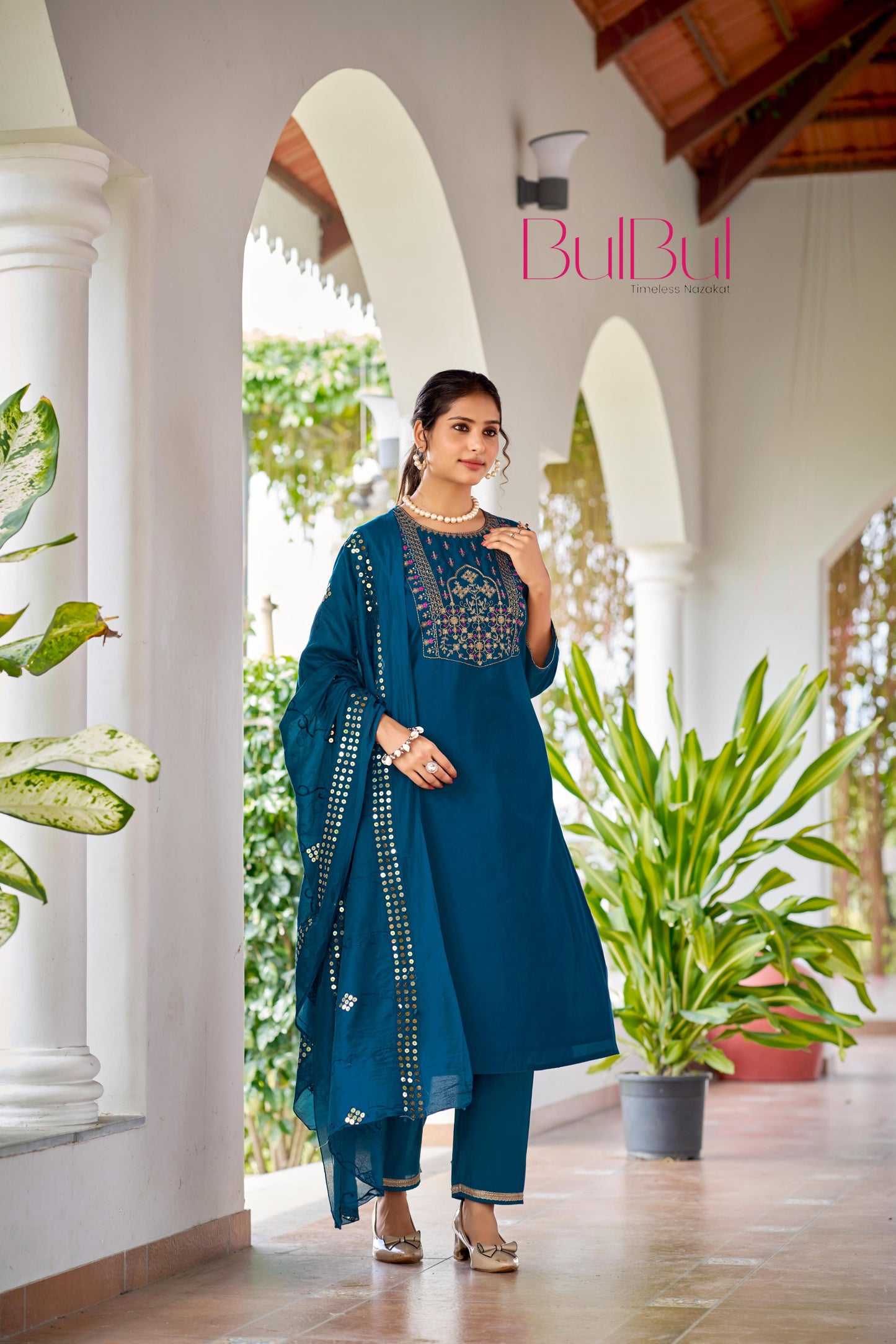 Prachi Teal Kurta Set with Dupatta