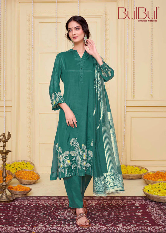 Kuhu Green Kurta Set with Dupatta