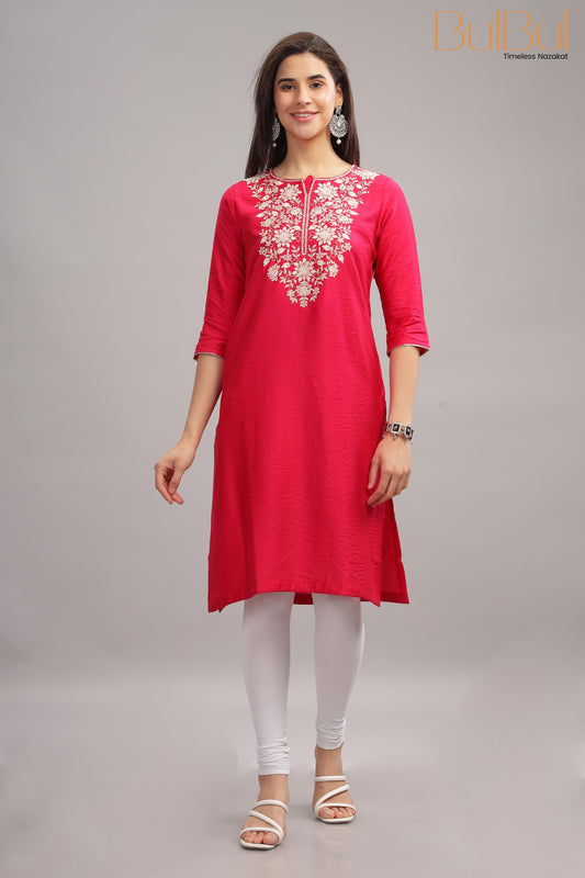 Dolly Silk Pink Kurti
