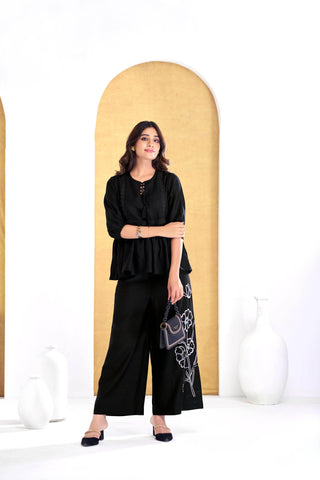 Nira Black Co-Ord Set - BulBul