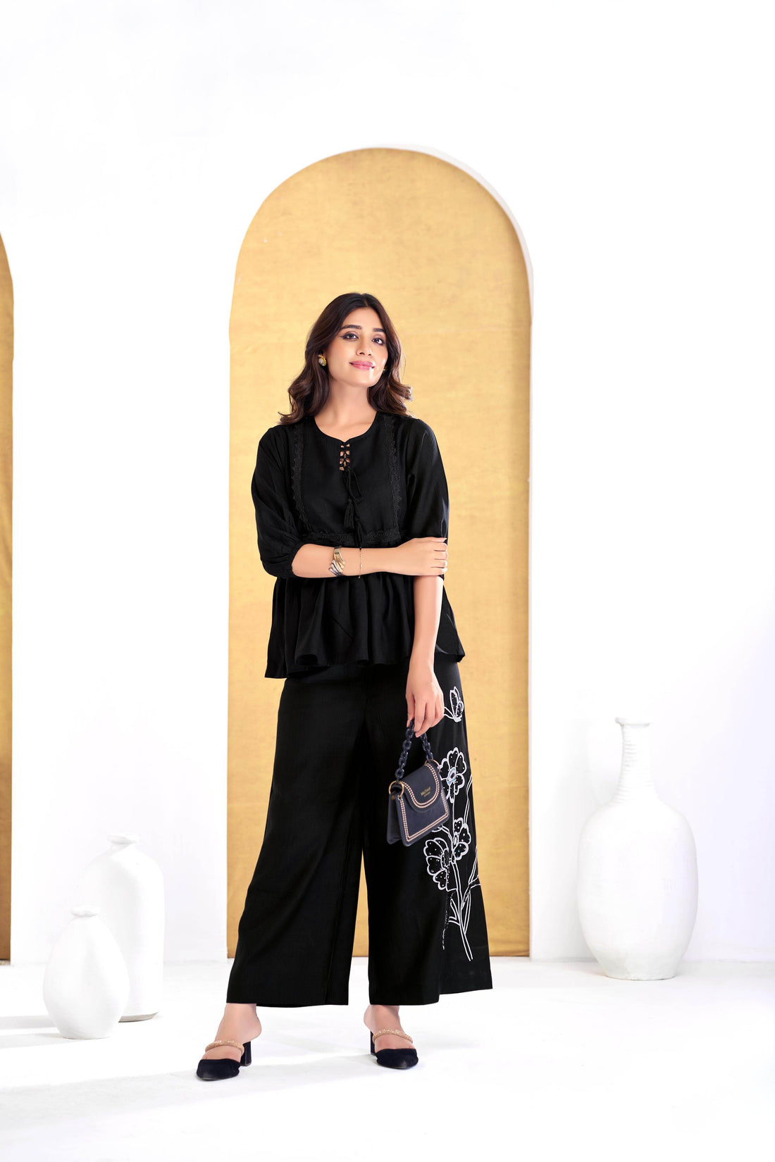 Nira Black Co-Ord Set - BulBul