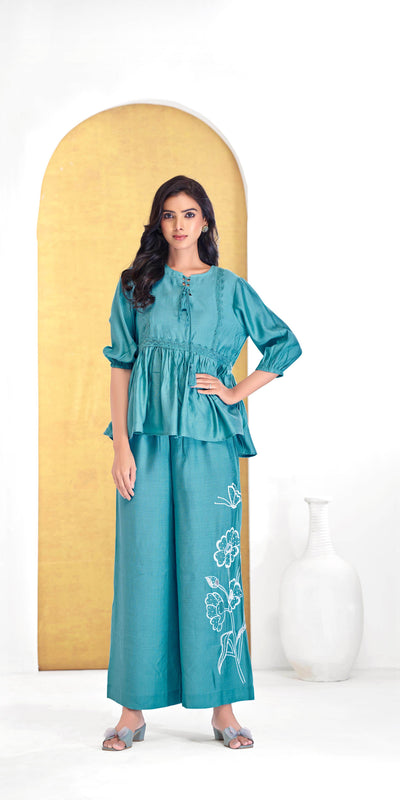 Nira Iceblue Co-Ord Set