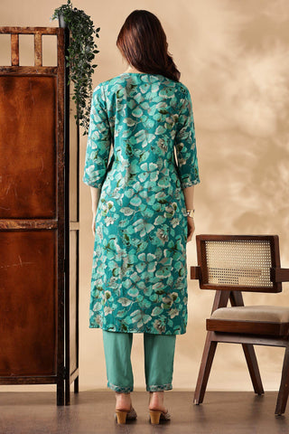 Simar Rayon Rama Kurta Set with Dupatta - BulBul