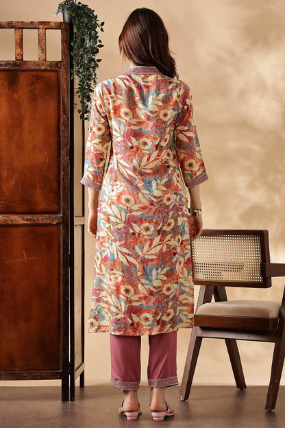 Aafiya Muave Rayon Kurta Set with Dupatta - BulBul