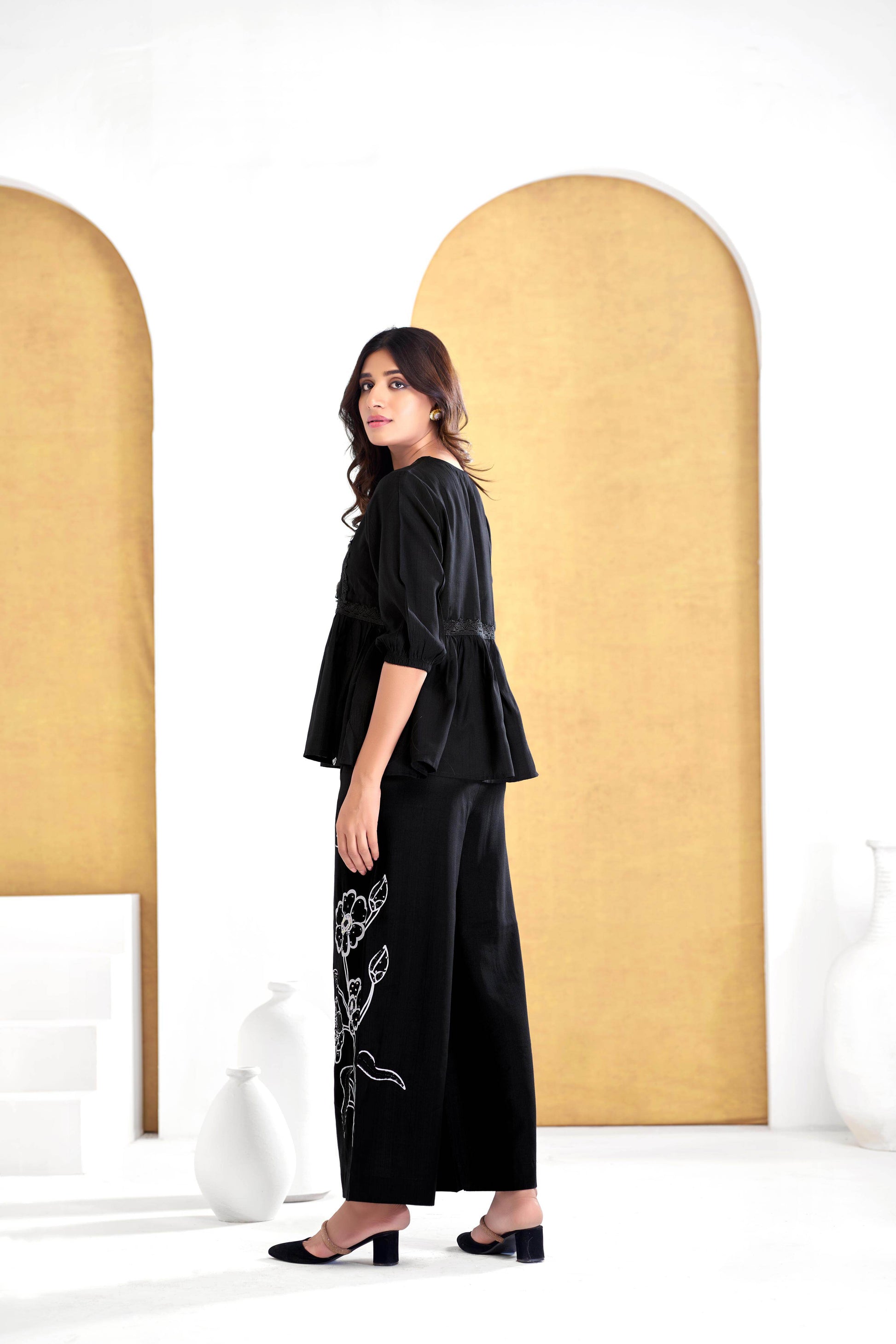 Nira Black Co-Ord Set - BulBul