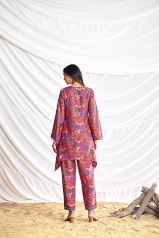 Dharvi Chanderi Fuschia Co-Ord Set - BulBul