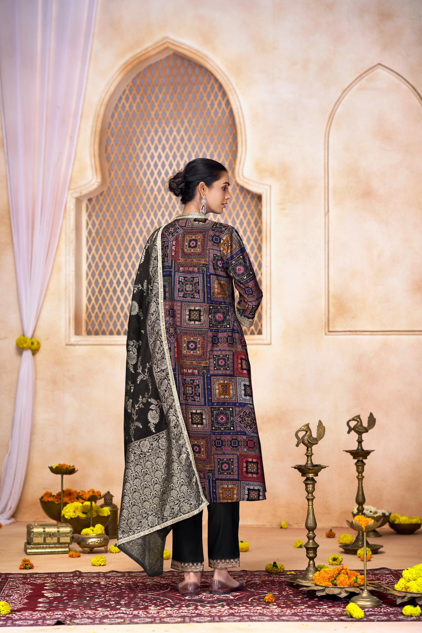 Rashmi Black Kurta Set with Dupatta