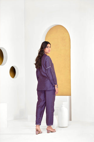 Mahi Purple Co-Ord Set - BulBul