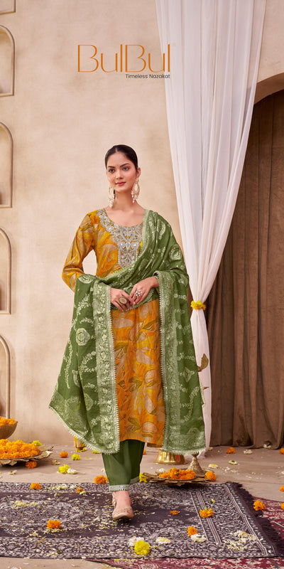 Rashmi Mustard Kurta Set with Dupatta