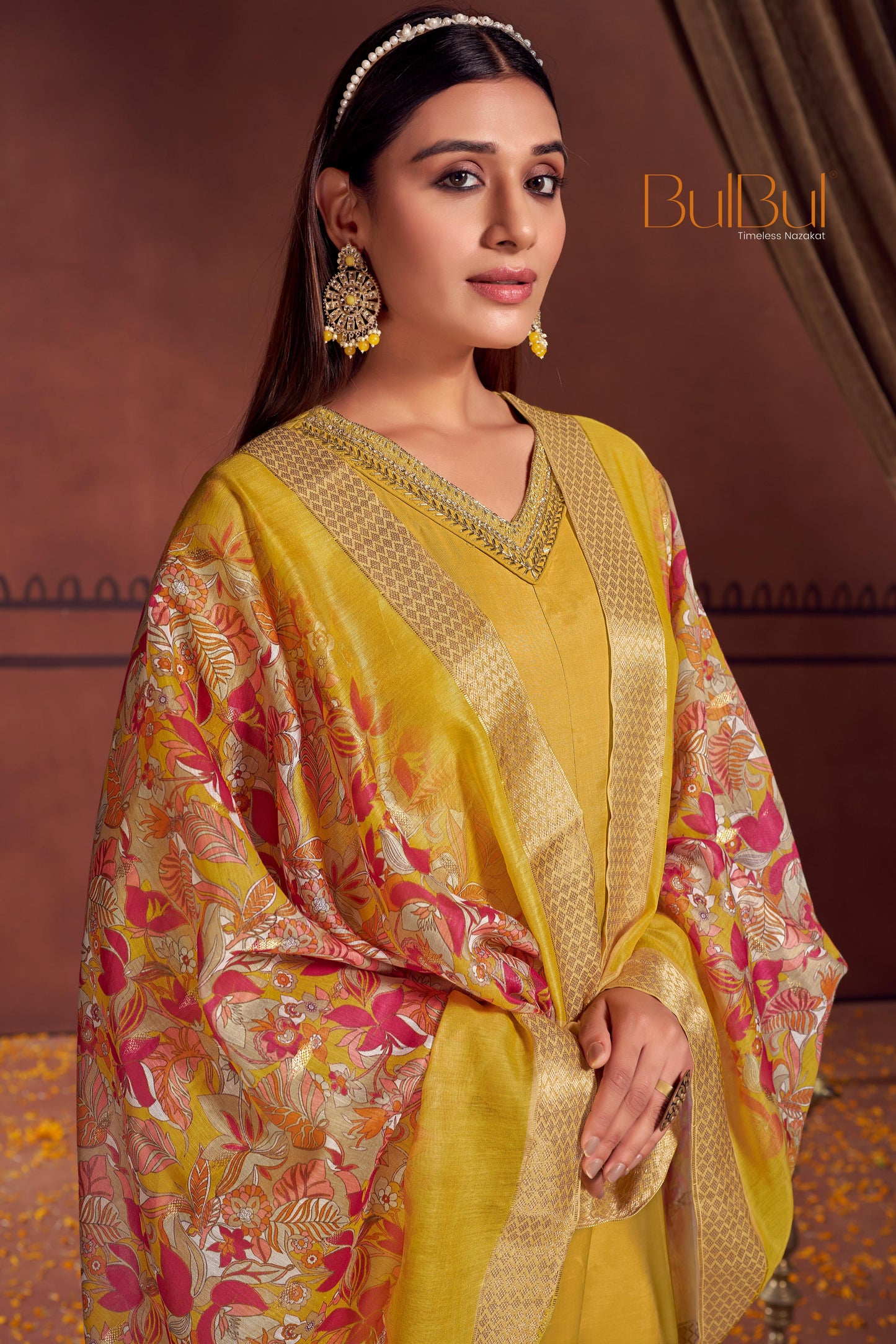 Shikha Mustard Kurta Set with Dupatta