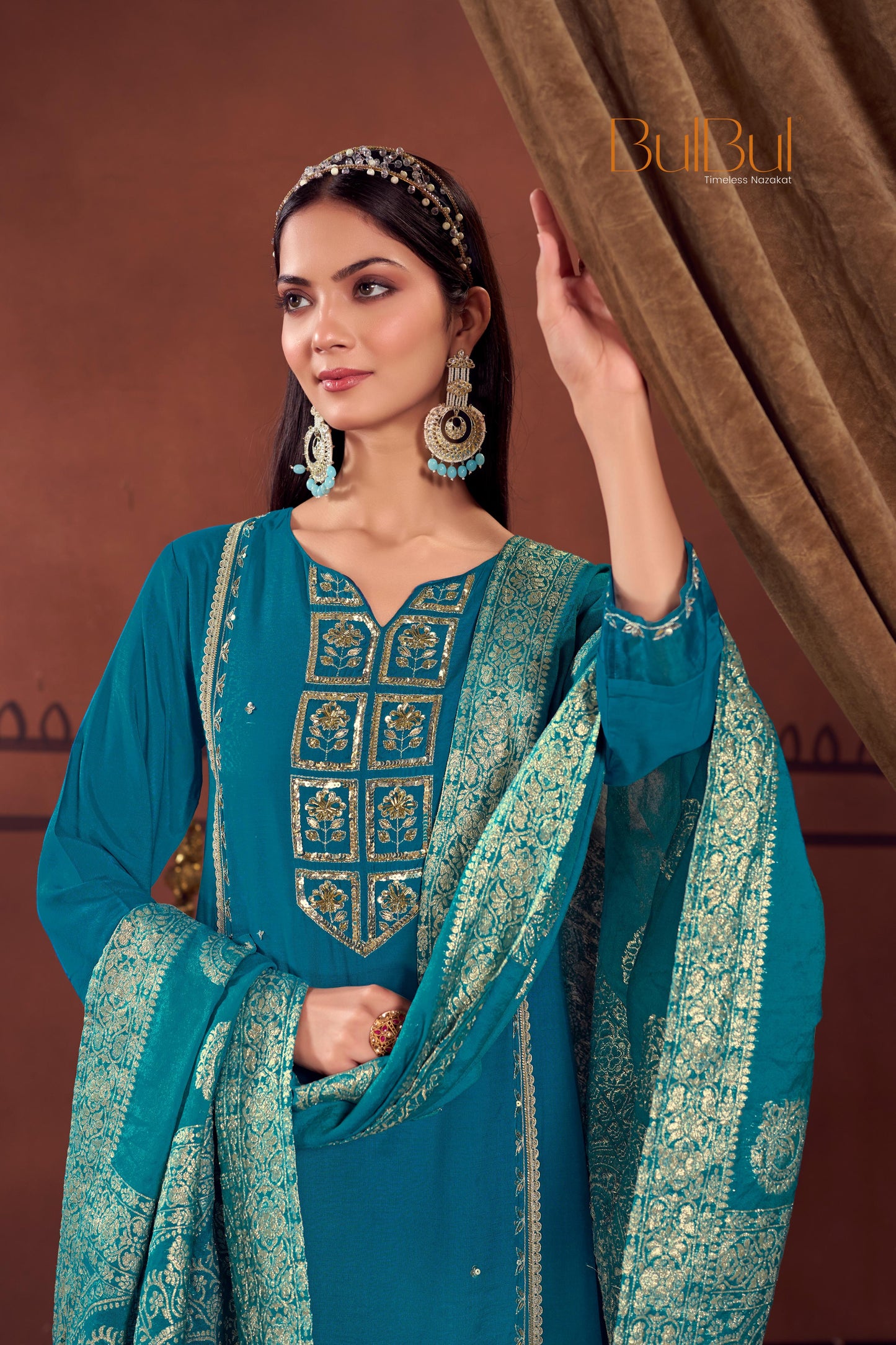 Nafisa Green Kurta Set with Dupatta