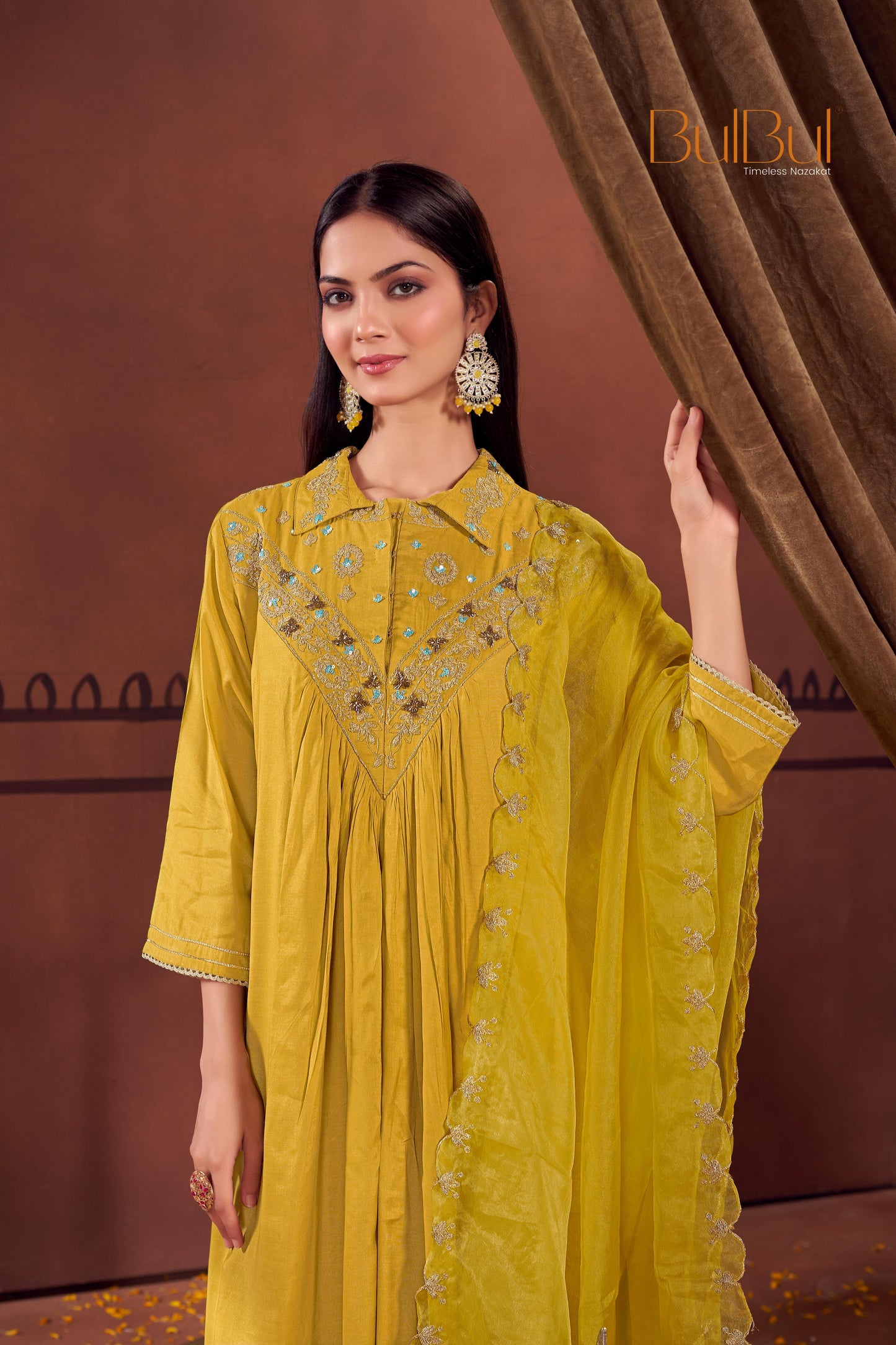 Himawari Mustard Kurta Set with Dupatta