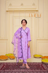 Ruqaiya Purple Kurta Set with Dupatta