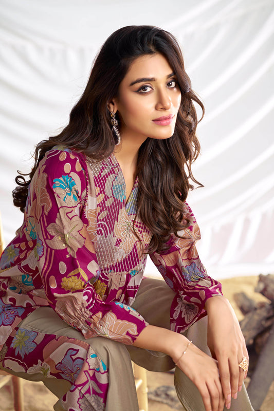 Ojasvi Red Chanderi Co-Ord Set - BulBul