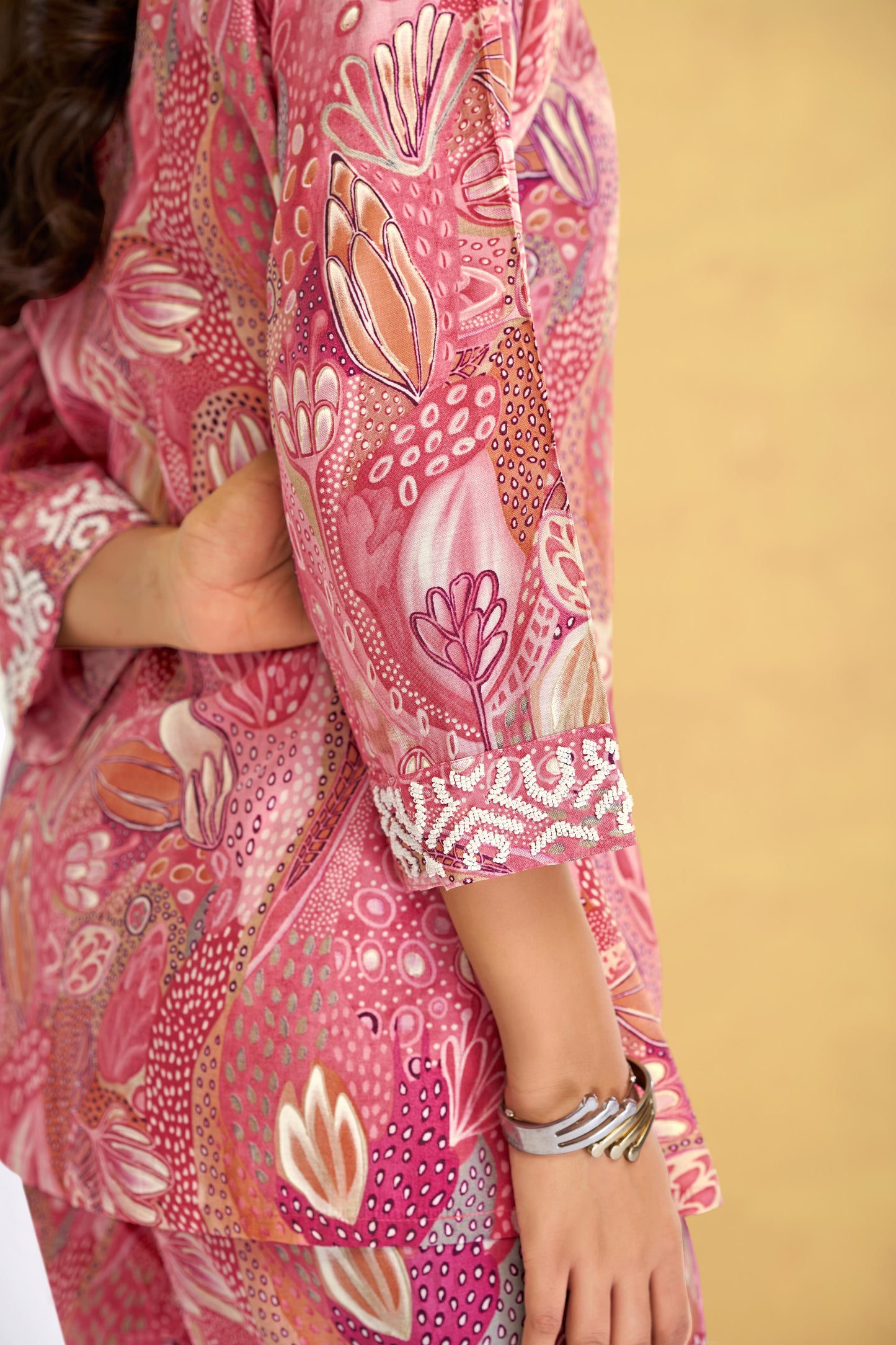 Saumya Rust Modal Chanderi Co-Ord Set