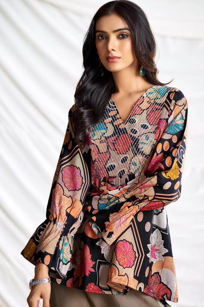 Ojasvi Black Chanderi Co-Ord Set - BulBul