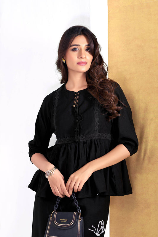 Nira Black Co-Ord Set - BulBul