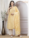 Sia Off White Cotton Kurta Set with Dupatta