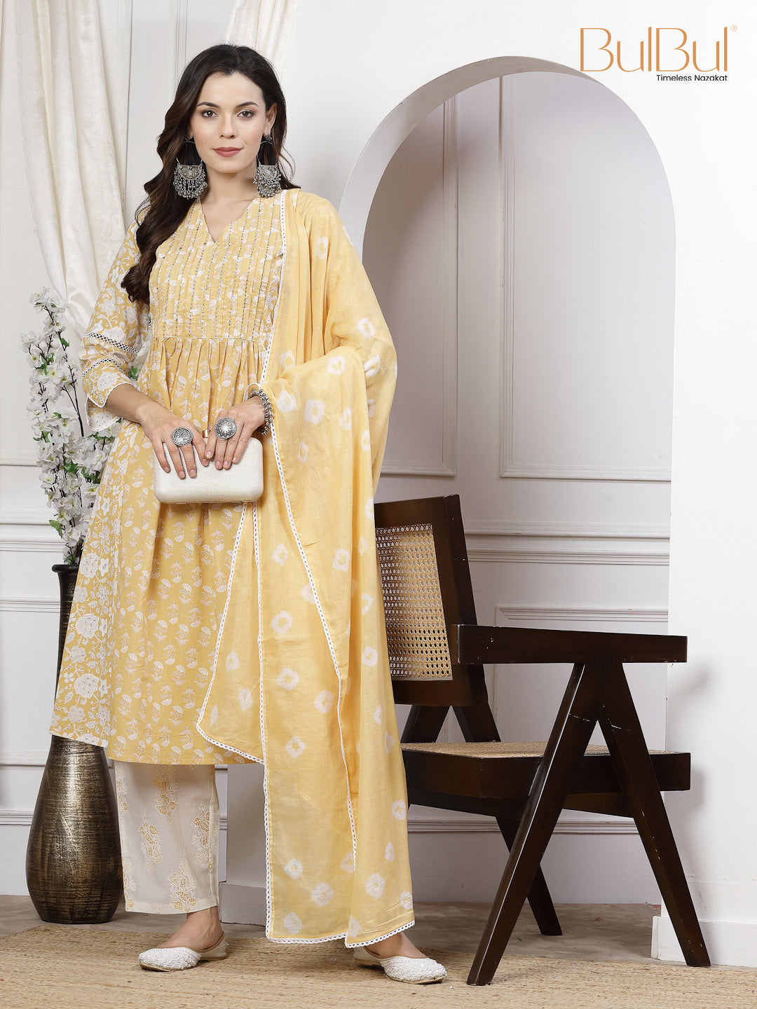 Sia Off White Cotton Kurta Set with Dupatta