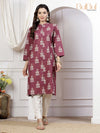 Zarina Cotton Maroon Kurti