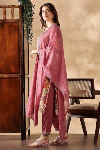 Aafiya Muave Rayon Kurta Set with Dupatta - BulBul