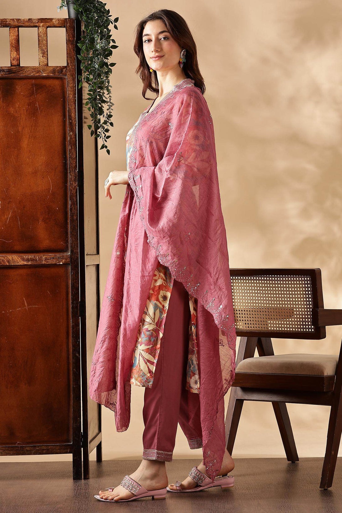 Aafiya Muave Rayon Kurta Set with Dupatta - BulBul