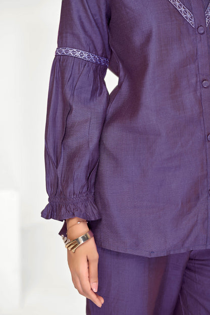 Mahi Purple Co-Ord Set - BulBul