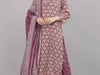 Firdous Rayon Maroon Kurta Set with Dupatta