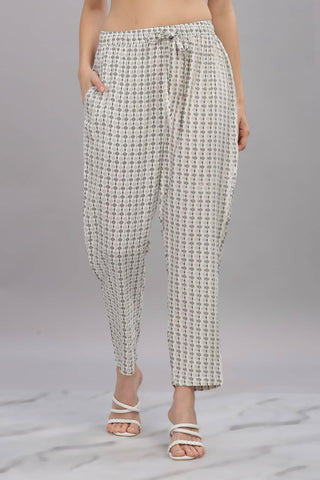 Pure Cotton Firdous Grey Printed Kurta Set with Dupatta Featuring Hand Beaded Neckline Detail