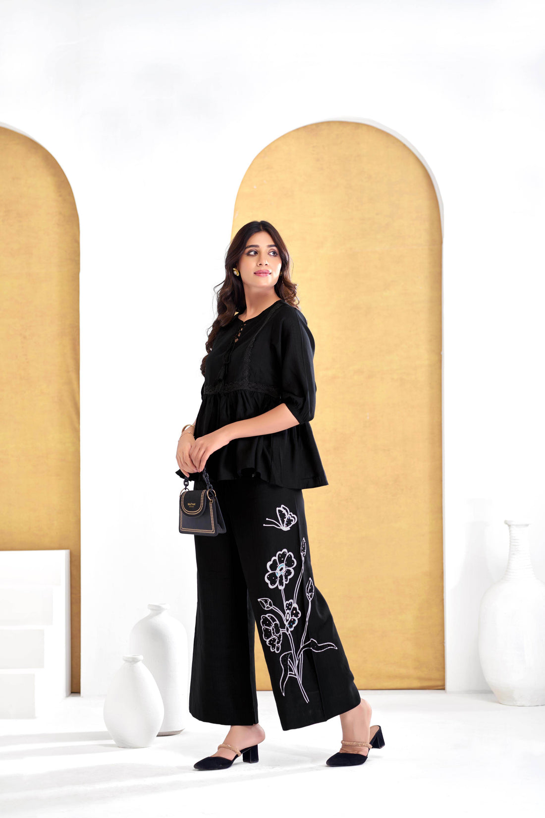 Nira Black Co-Ord Set - BulBul