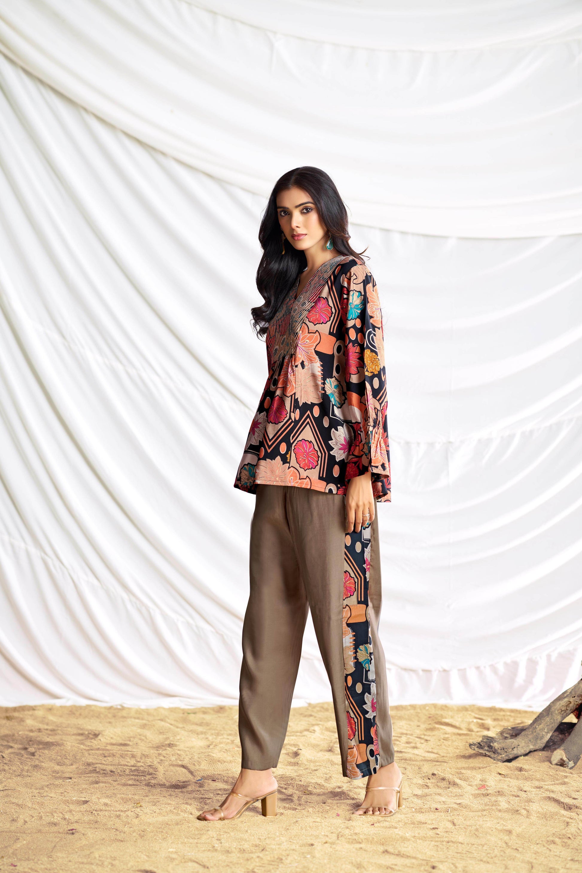 Ojasvi Black Chanderi Co-Ord Set - BulBul