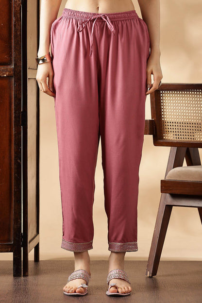 Aafiya Muave Rayon Kurta Set with Dupatta - BulBul