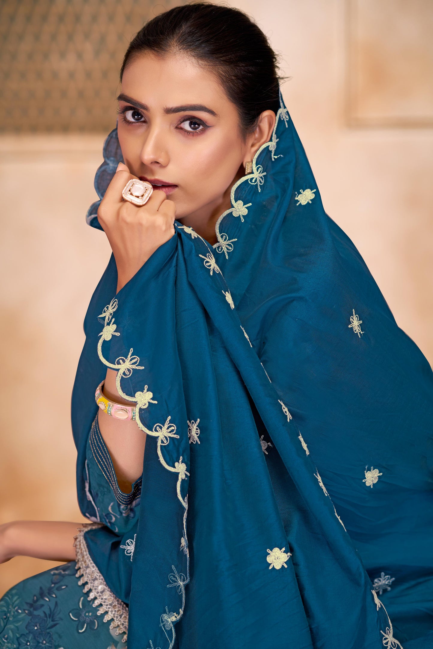 Shehnaaz Blue Kurta Set with Dupatta