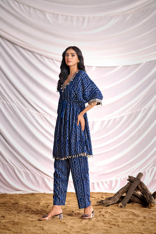 BulBul Women Blue Bandhani Printed Co-ord Set - BulBul