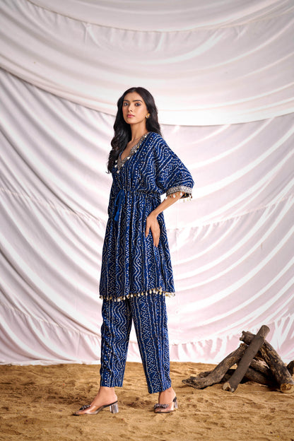 BulBul Women Blue Bandhani Printed Co-ord Set - BulBul