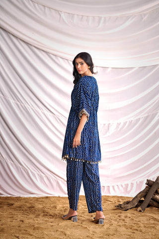 BulBul Women Blue Bandhani Printed Co-ord Set - BulBul