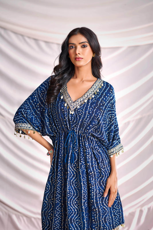 BulBul Women Blue Bandhani Printed Co-ord Set - BulBul