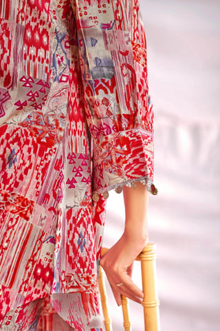 BulBul Women Orange Abstract Printed Co-ord Set - BulBul