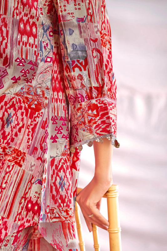 BulBul Women Orange Abstract Printed Co-ord Set - BulBul