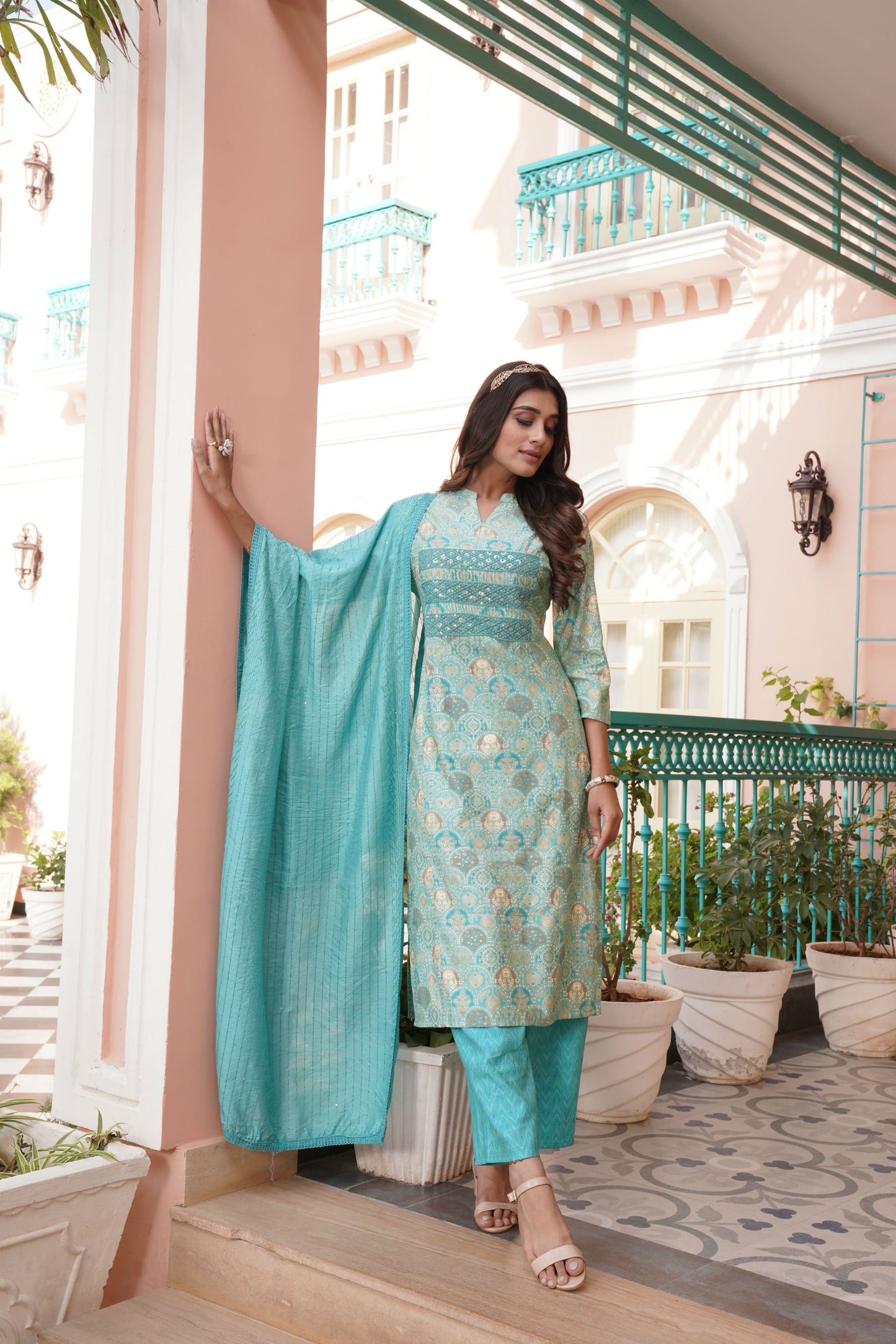 Charu (Modal Chanderi) - Green